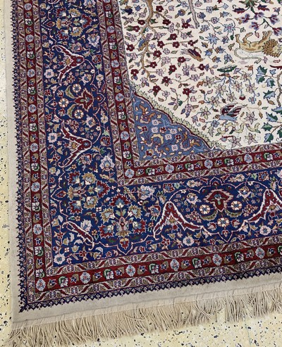 27151063h - Lahor fein, Pakistan, Mitte 20.Jhd, Wolle auf Baumwolle, ca. 370 x 270 cm, EHZ: ...