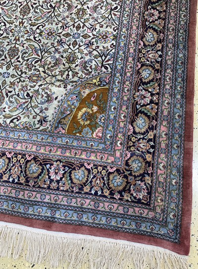 27151064a - Kaschmir fein signiert, Indien, Ende 20.Jhd, Wolle auf Baumwolle, ca. 395 x 275 cm,EHZ: ...