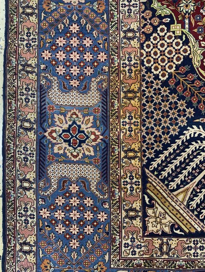 27151067c - Esfahan fein, Persien, Mitte 20. Jhd, Korkwolle auf Seide, ca. 345 x 230 cm, ca. ...