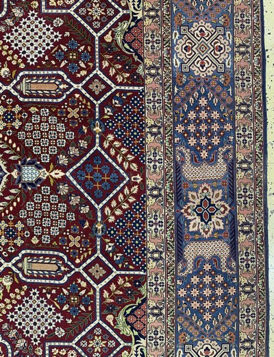 27151067f - Esfahan fein, Persien, Mitte 20. Jhd, Korkwolle auf Seide, ca. 345 x 230 cm, ca. ...