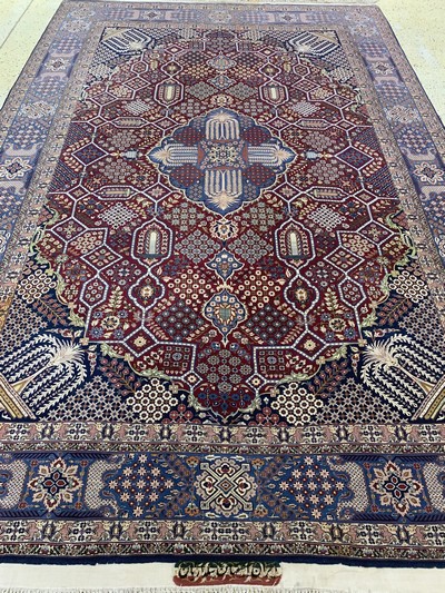 27151067i - Esfahan fein, Persien, Mitte 20. Jhd, Korkwolle auf Seide, ca. 345 x 230 cm, ca. ...