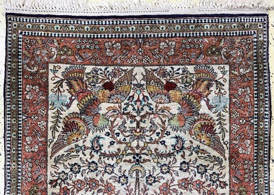 27151070a - Ghom Seide, Persien, Mitte 20.Jhd, reine Naturseide, ca. 130 x 85 cm, ...
