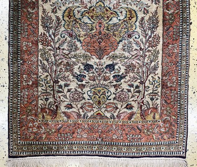 27151070b - Ghom Seide, Persien, Mitte 20.Jhd, reine Naturseide, ca. 130 x 85 cm, ...