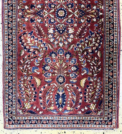 27151071b - 2 Lots Sarogh, Persien, Mitte 20.Jhd, Wolleauf Baumwolle, ca. 150 x 75 cm, EHZ: 2 ...