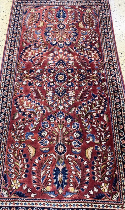 27151071c - 2 Lots Sarogh, Persien, Mitte 20.Jhd, Wolleauf Baumwolle, ca. 150 x 75 cm, EHZ: 2 ...