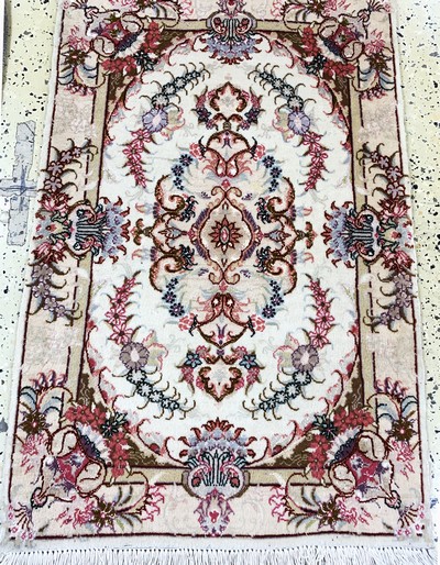 27151089b - 2 Lots Täbriz fein, Persien, Ende 20.Jhd, Korkwolle mit Seide, ca. 93 x 60 cm, EHZ: ...