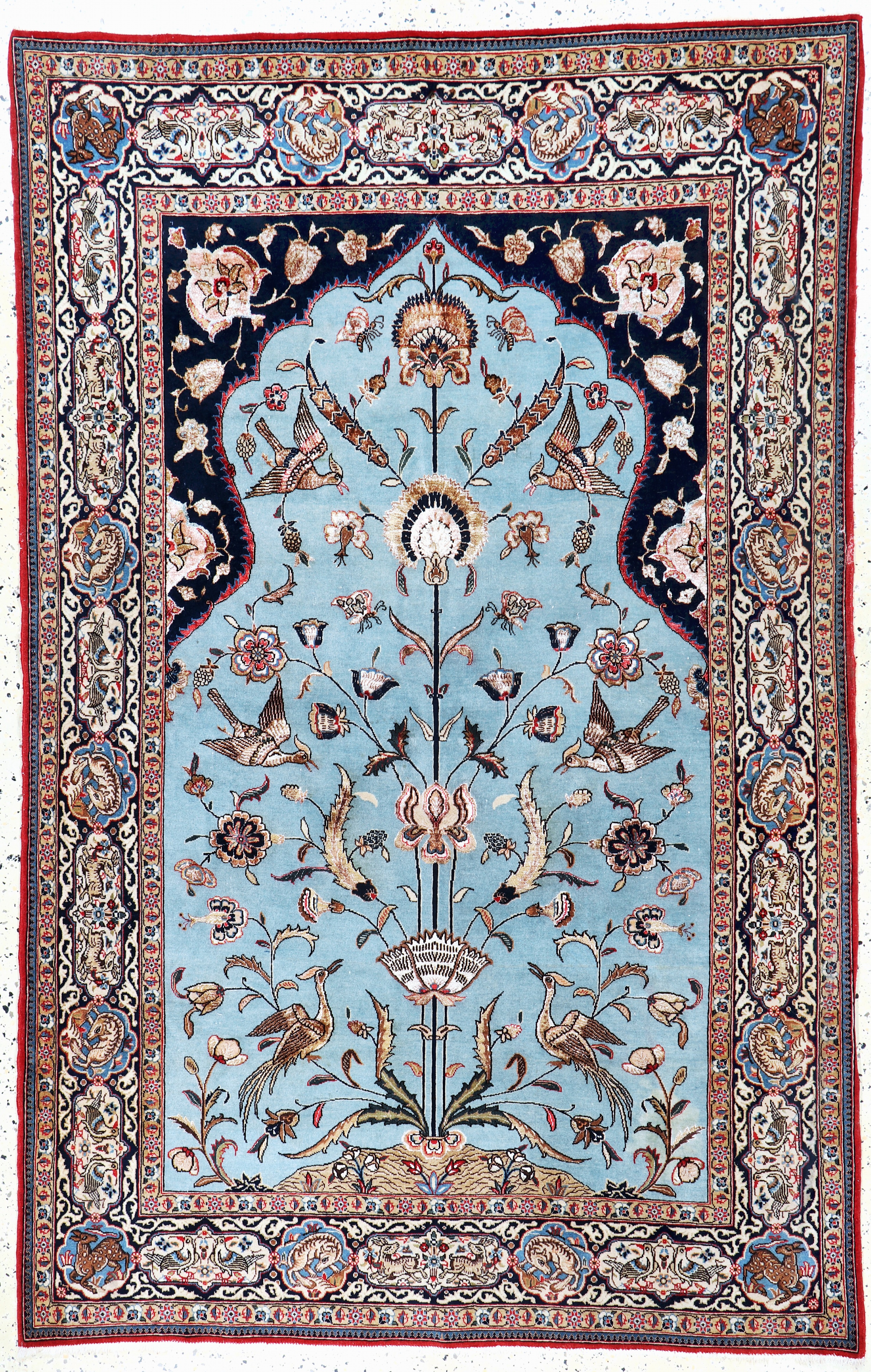 Image 27151120 - Ghom Kork alt, Persien, Mitte 20.Jhd, Korkwolle mit Seide, ca. 216 x 140 cm, ...