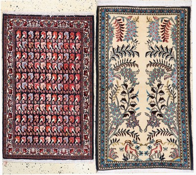 Image 2 Lots Bidjar & Ghom, Persien, Ende 20.Jhd,Wolle auf Baumwolle, ca. 120 x 78 cm & ca. ...