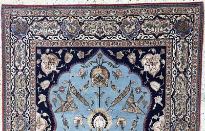 27151120a - Ghom Kork alt, Persien, Mitte 20.Jhd, Korkwolle mit Seide, ca. 216 x 140 cm, ...