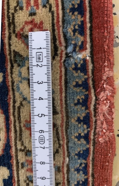 27151120e - Ghom Kork alt, Persien, Mitte 20.Jhd, Korkwolle mit Seide, ca. 216 x 140 cm, ...