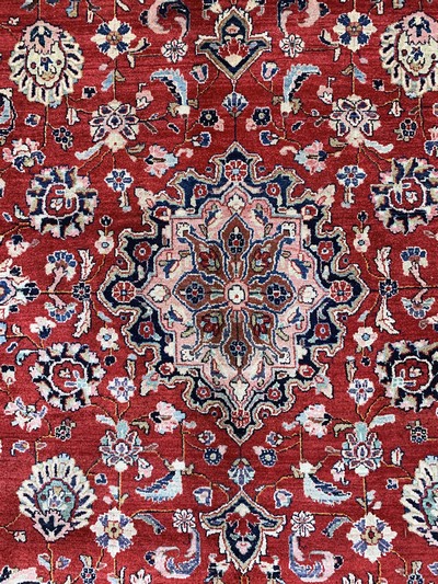 27151121d - Saruk old, Persia, mid-20th century, wool on cotton, approx. 370 x 270 cm, condition: ...
