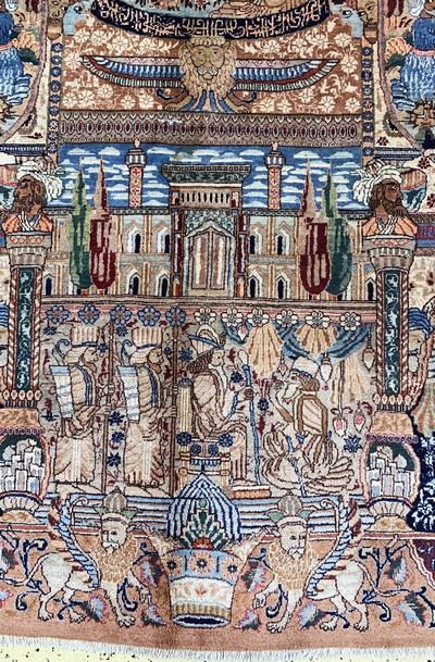 27151123b - Kaschmar alt, Persien, Mitte 20.Jhd, Wolle auf Baumwolle, ca. 400 x 302 cm, EHZ: 3 ...