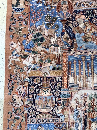 27151123d - Kaschmar alt, Persien, Mitte 20.Jhd, Wolle auf Baumwolle, ca. 400 x 302 cm, EHZ: 3 ...
