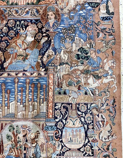27151123f - Kaschmar alt, Persien, Mitte 20.Jhd, Wolle auf Baumwolle, ca. 400 x 302 cm, EHZ: 3 ...