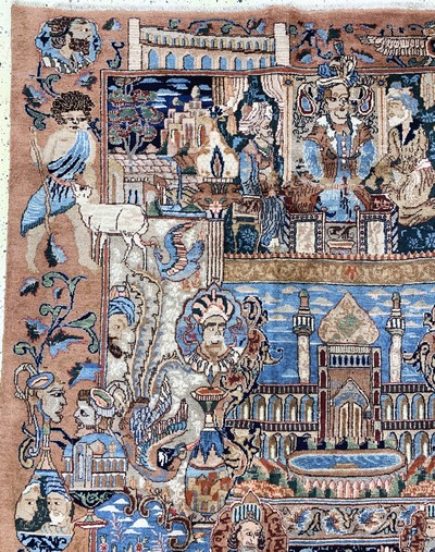 27151123g - Kaschmar alt, Persien, Mitte 20.Jhd, Wolle auf Baumwolle, ca. 400 x 302 cm, EHZ: 3 ...
