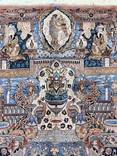 27151123h - Kaschmar alt, Persien, Mitte 20.Jhd, Wolle auf Baumwolle, ca. 400 x 302 cm, EHZ: 3 ...