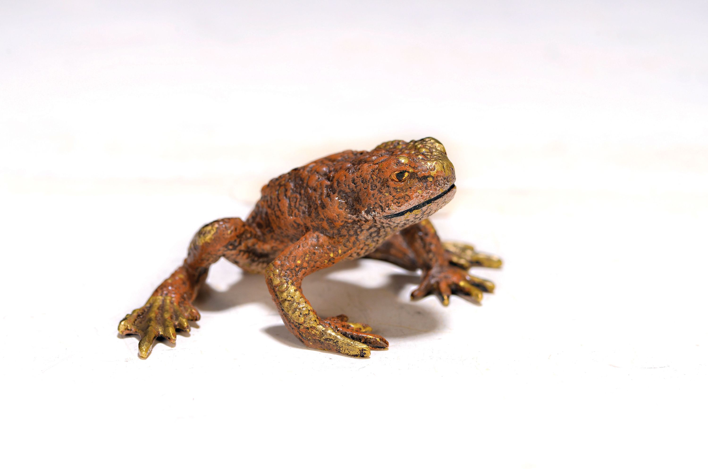 Image 27151878 - Wiener Bronze, sitzende Kröte, polychrom staffiert, ca. 3x5 cm