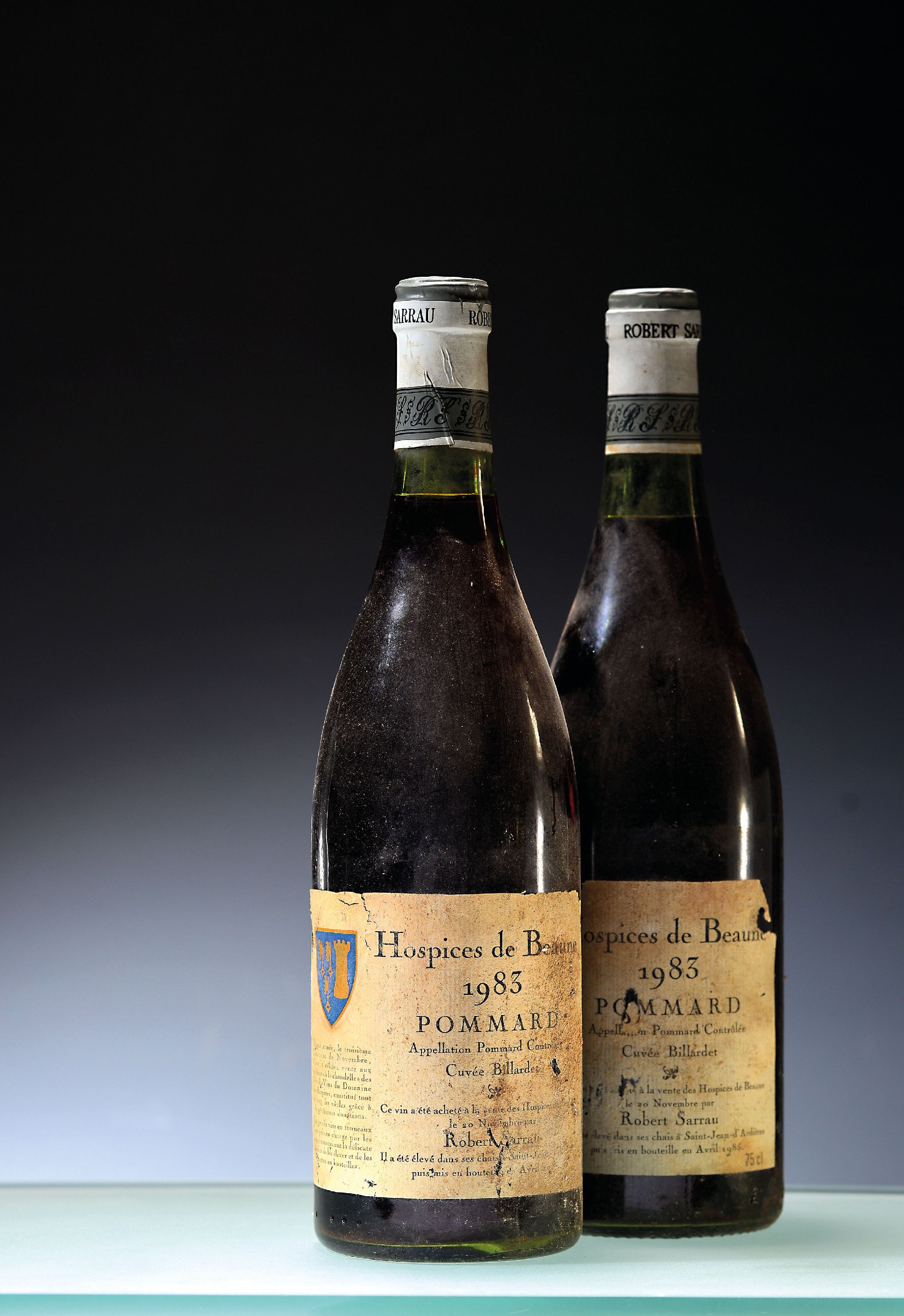Image 27151879 - 5 bottles of 1983 Hospices de Beaune Pommard Cuvee Billardet, Cote de Beaune, approx. ...