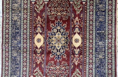 27151921b - Silk Kayseri fine, Turkey, mid-20th century, pure natural silk, approx. 160 x 95 cm, ...