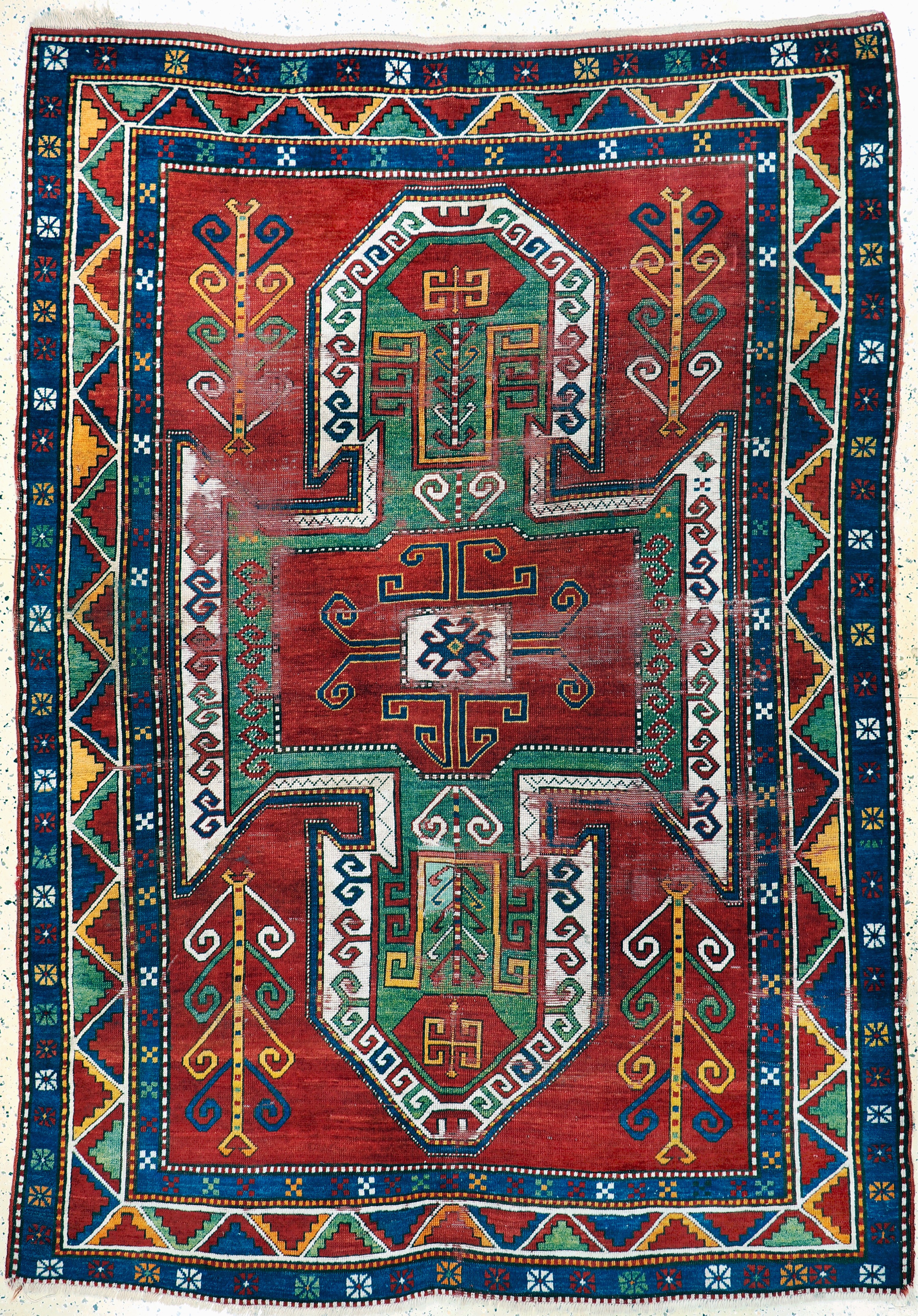 Image 27152078 - ´Sewan´Kazak antik, Kaukasus, 19.Jhd, Wolleauf Wolle, ca. 250 x 180 cm, EHZ: ...