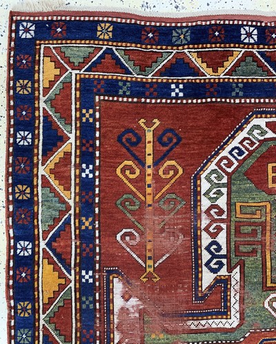 27152078e - ´Sewan´Kazak antik, Kaukasus, 19.Jhd, Wolleauf Wolle, ca. 250 x 180 cm, EHZ: ...