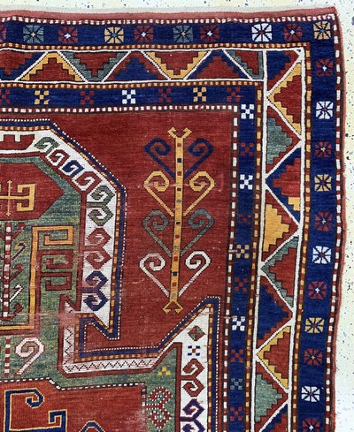 27152078f - ´Sewan´Kazak antik, Kaukasus, 19.Jhd, Wolleauf Wolle, ca. 250 x 180 cm, EHZ: ...