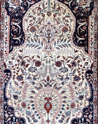 27152191c - Esfahan fein, China, Mitte 20.Jhd, Korkwolle auf Baumwolle, ca. 185 x 125 cm, ...