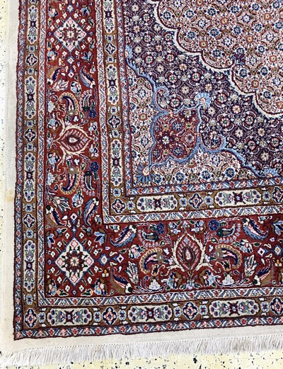 27152192f - Mud fein, Persien, Ende 20.Jhd, Korkwolle mit Seide, ca. 250 x 245 cm, ...