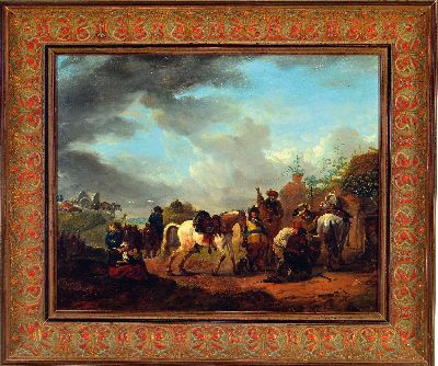 27152199k - In der Art des Philips Wouwerman, 1619-1668 Haarlem, italienisch anmutende Landschaft ...