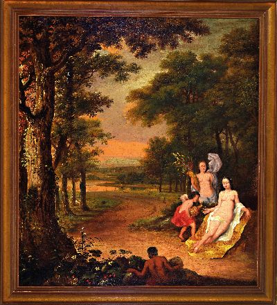 27152205k - Unbekannter französischer Künstler des 18.Jh., Diana mit Bacchant und Allegorie mit ...