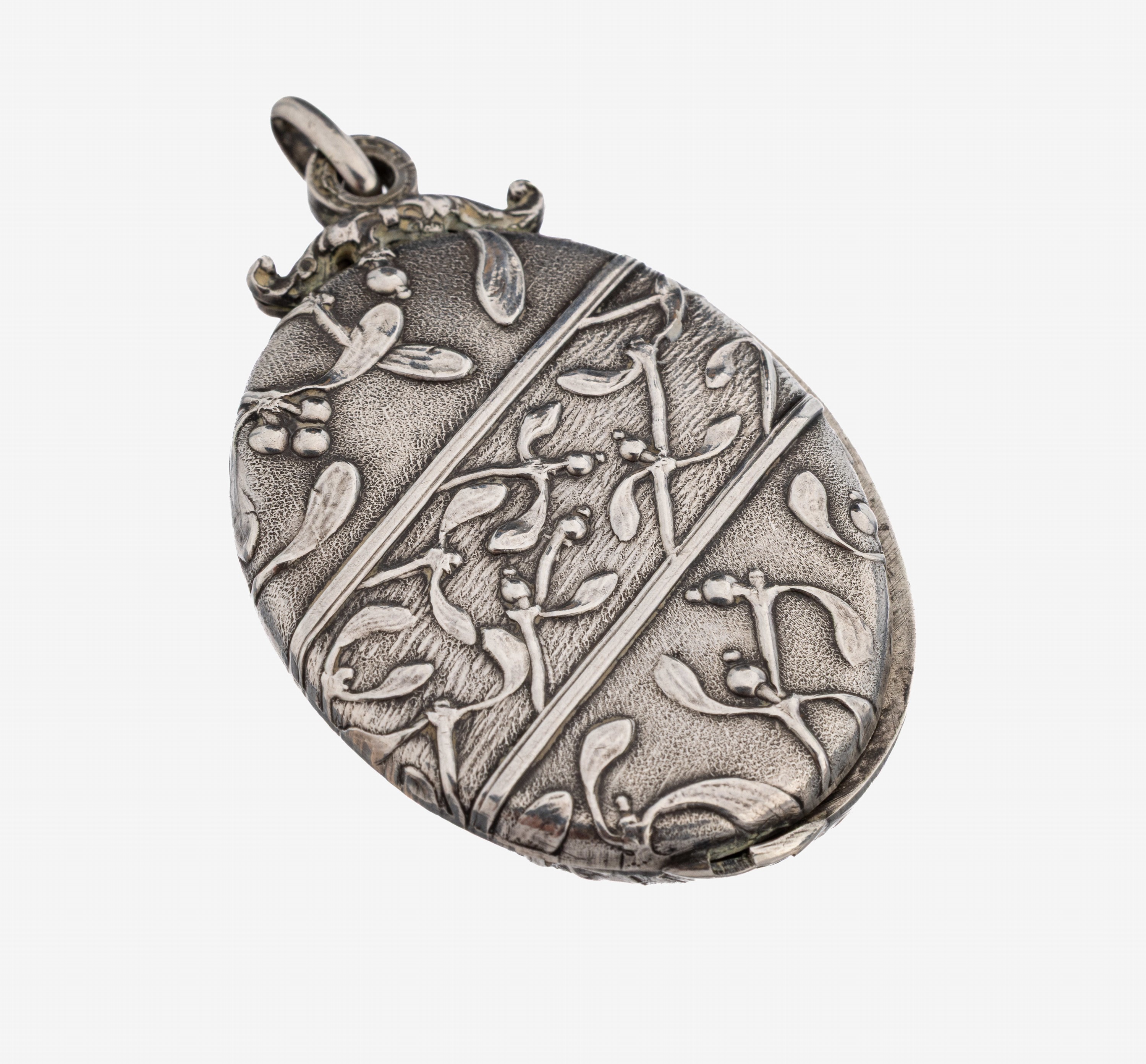 Image 27152313 - Medaillon Anhänger Frankreich um 1900, Silber geprüft, aufschiebbar, beidseitig ...