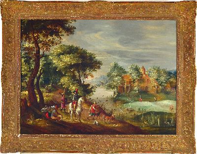 27152300k - In der Art des David Vinckeboons, 1576 Mecheln-1629 Amsterdam, Waldlandschaft mit ...