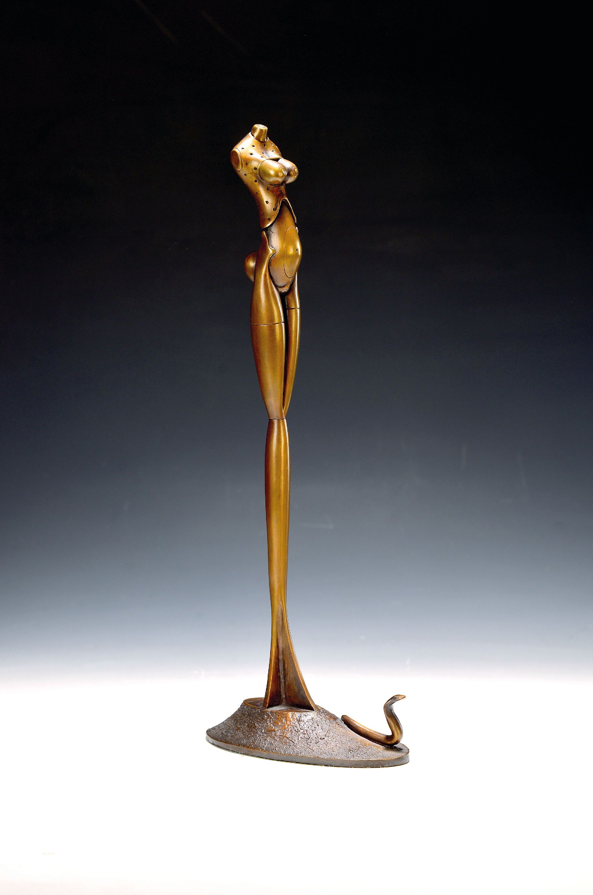 Image 27153057 - Paul Wunderlich,1927-2010, Bronzeskulptur, Eva mit der Schlange, monogramm P.W. und num. ...