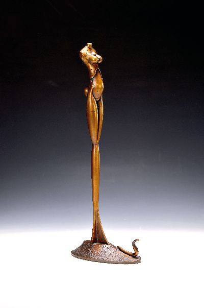 27153057k - Paul Wunderlich,1927-2010, Bronzeskulptur, Eva mit der Schlange, monogramm P.W. und num. ...