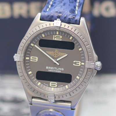 27153179a - BREITLING Multifunktionsuhr Aerospace Referenz 80360, quarz, Titangeh. inkl. Lederband ...