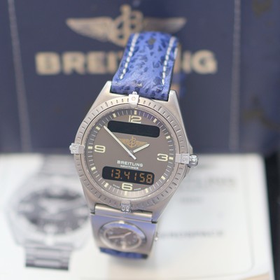 27153179b - BREITLING Multifunktionsuhr Aerospace Referenz 80360, quarz, Titangeh. inkl. Lederband ...