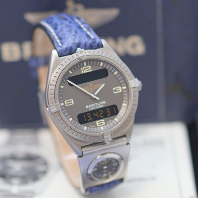 27153179e - BREITLING Multifunktionsuhr Aerospace Referenz 80360, quarz, Titangeh. inkl. Lederband ...