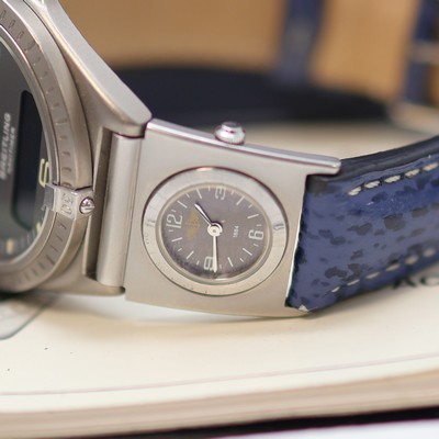 27153179f - BREITLING Multifunktionsuhr Aerospace Referenz 80360, quarz, Titangeh. inkl. Lederband ...