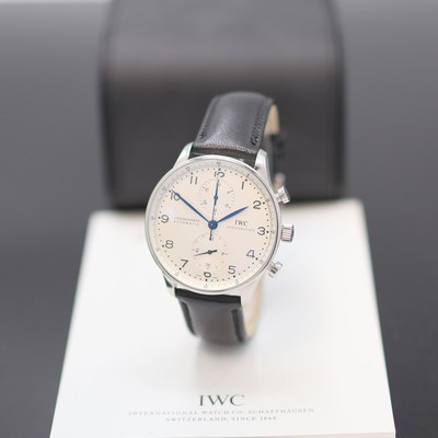 Image IWC chronograph Portuguese reference IW371417, self winding, stainless steel case ...