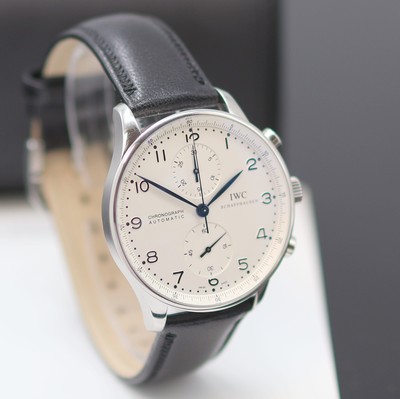 27153198b - IWC Armbandchronograph Portugieser Referenz IW371417, Automatik, Edelstahlgeh. inkl. ...