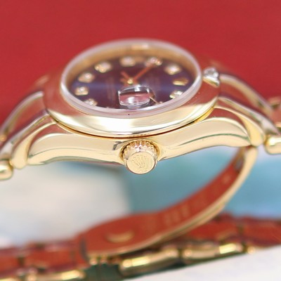 27153199d - ROLEX seltene Damenarmbanduhr Oyster Perpetual Datejust Pearlmaster Referenz 69328, ...