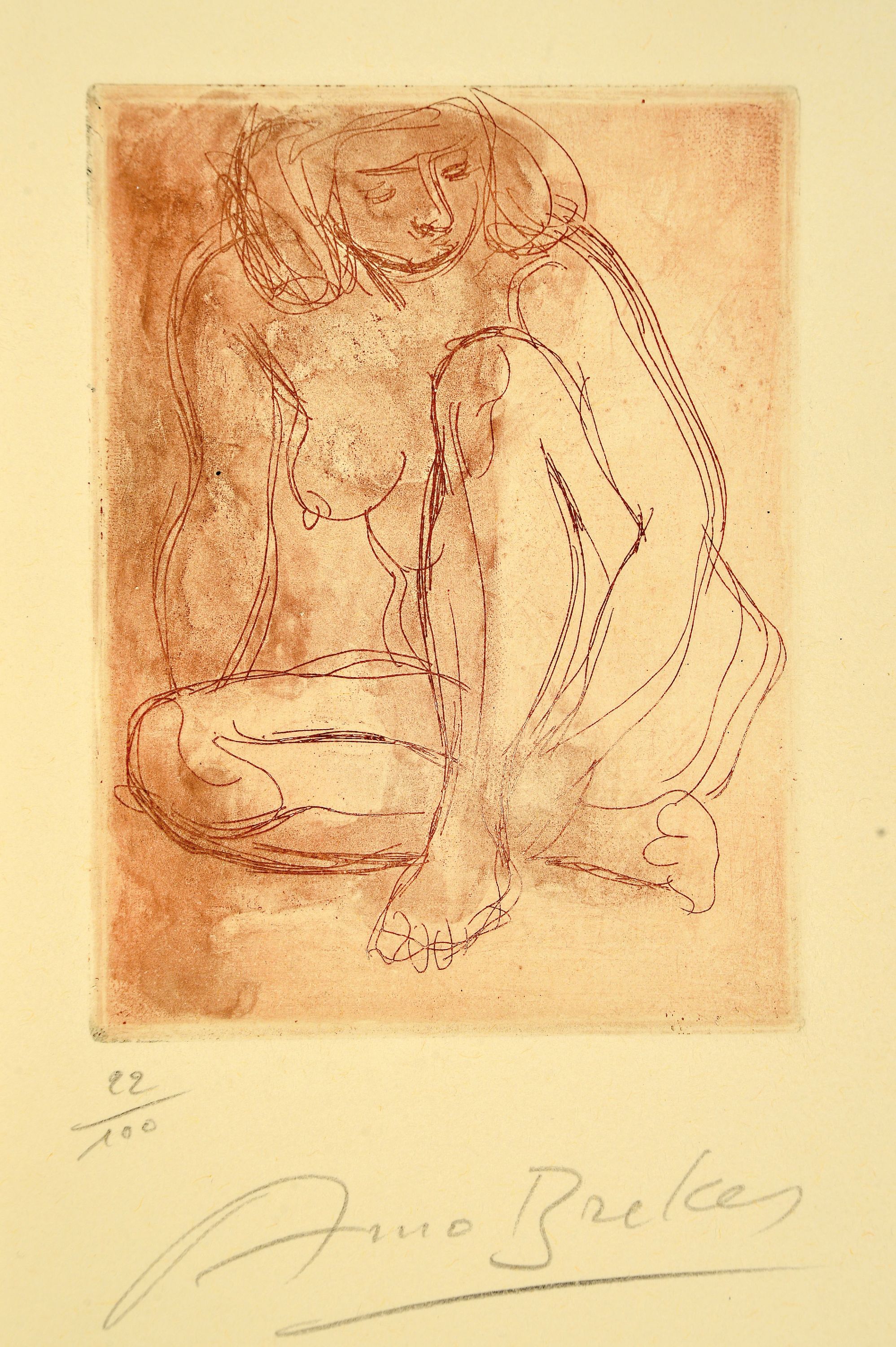 Image 27153240 - Arno Breker (1900-1991): Vorzugsausgabe mit handsignierter orig. Radierung, 1974, hrsg. ...