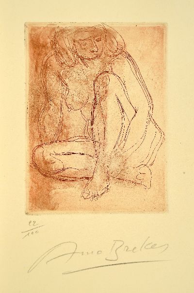27153240k - Arno Breker (1900-1991): Vorzugsausgabe mit handsignierter orig. Radierung, 1974, hrsg. ...