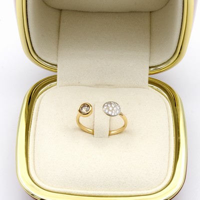 27153911b - Pomellato Ring Sabbia, RoséG 750/000, offen gearb., 1 brauner Diamant 0.20 ct, 16 ...