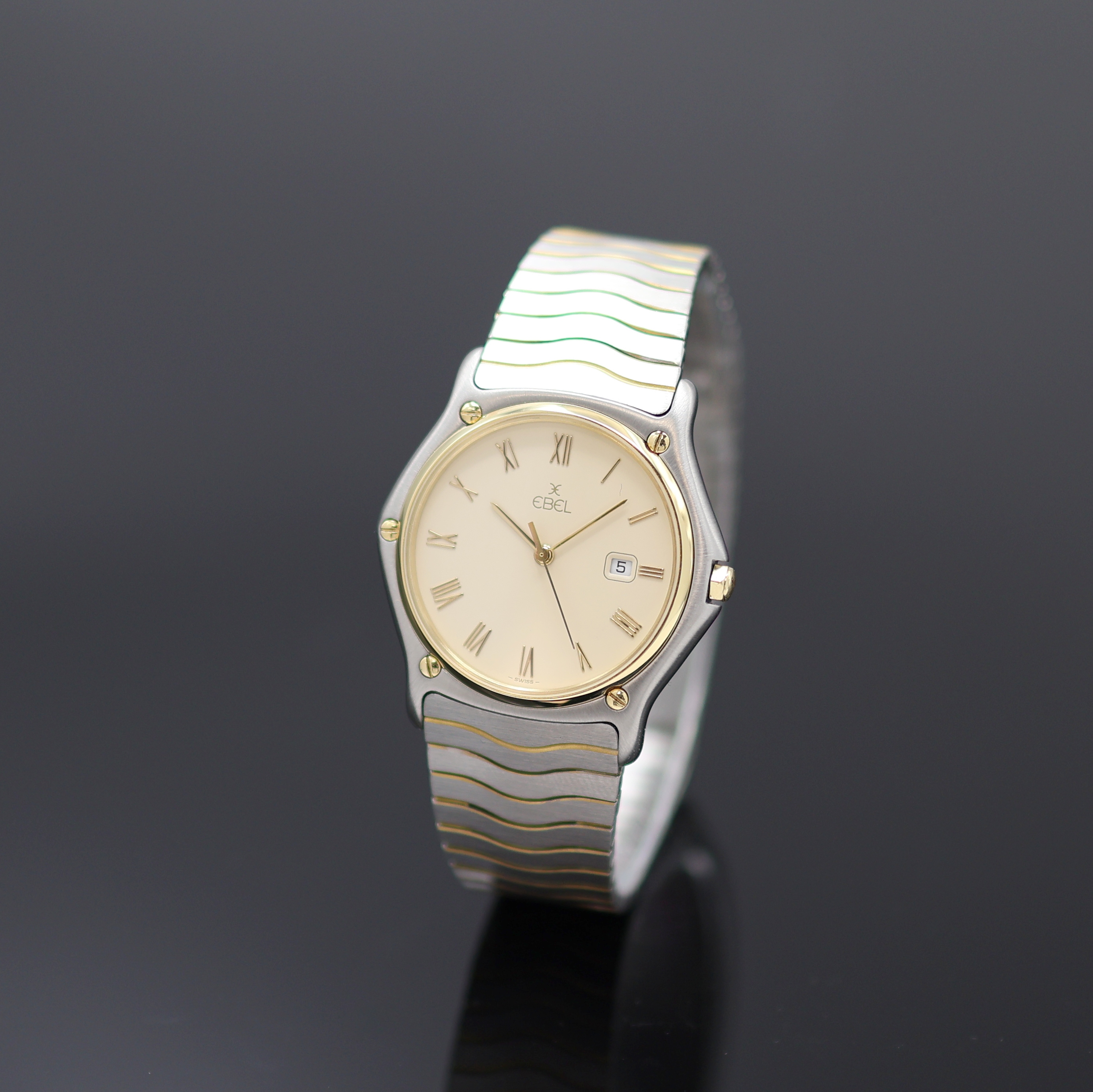 Image 27154039 - EBEL Sport Classic Herrenarmbanduhr Referenz 183903, quarz, Edelstahl/Gold kombiniert ...
