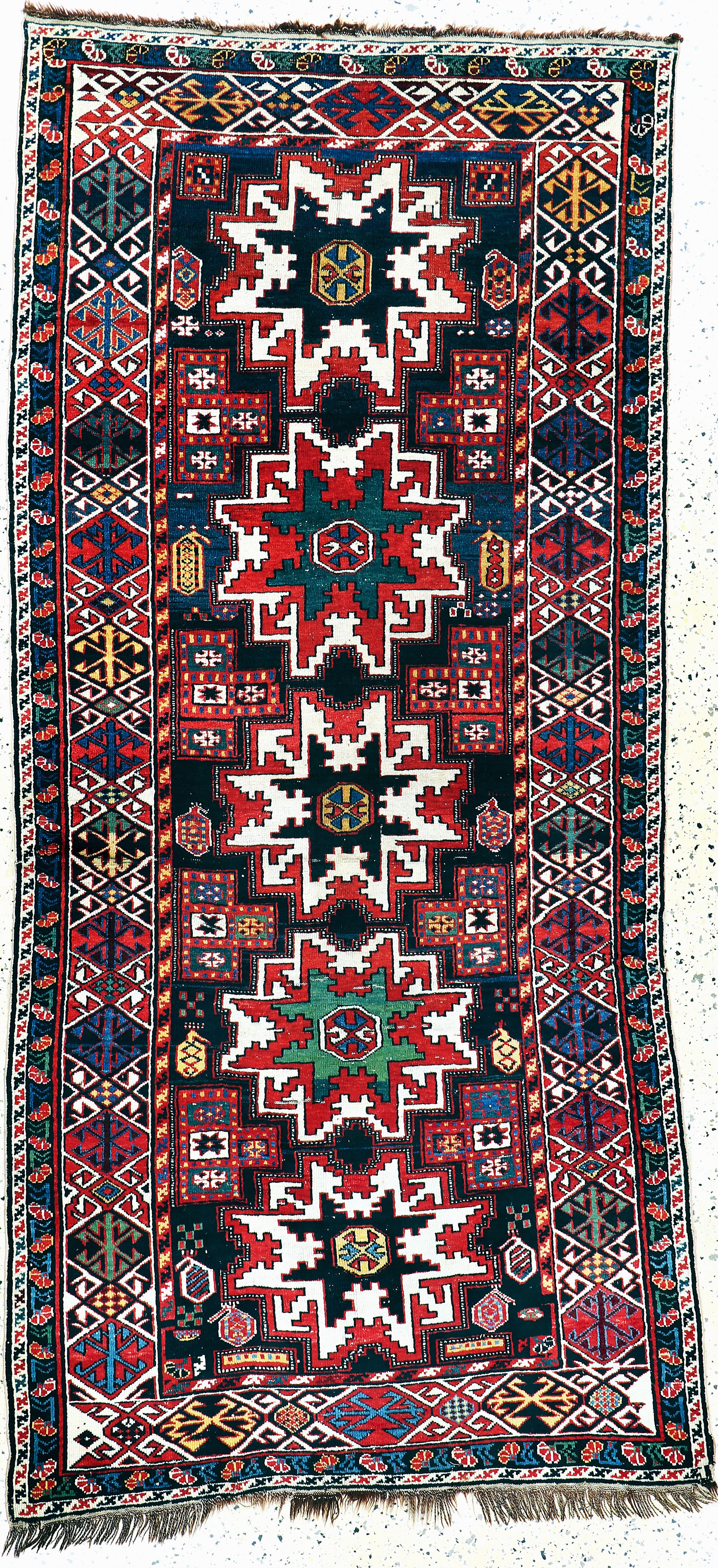 Image 27154041 - ´Leshgi´Kazak antik, Kaukasus, 19.Jhd, Wolle auf Wolle, ca. 235 x 113 cm, EHZ: ...