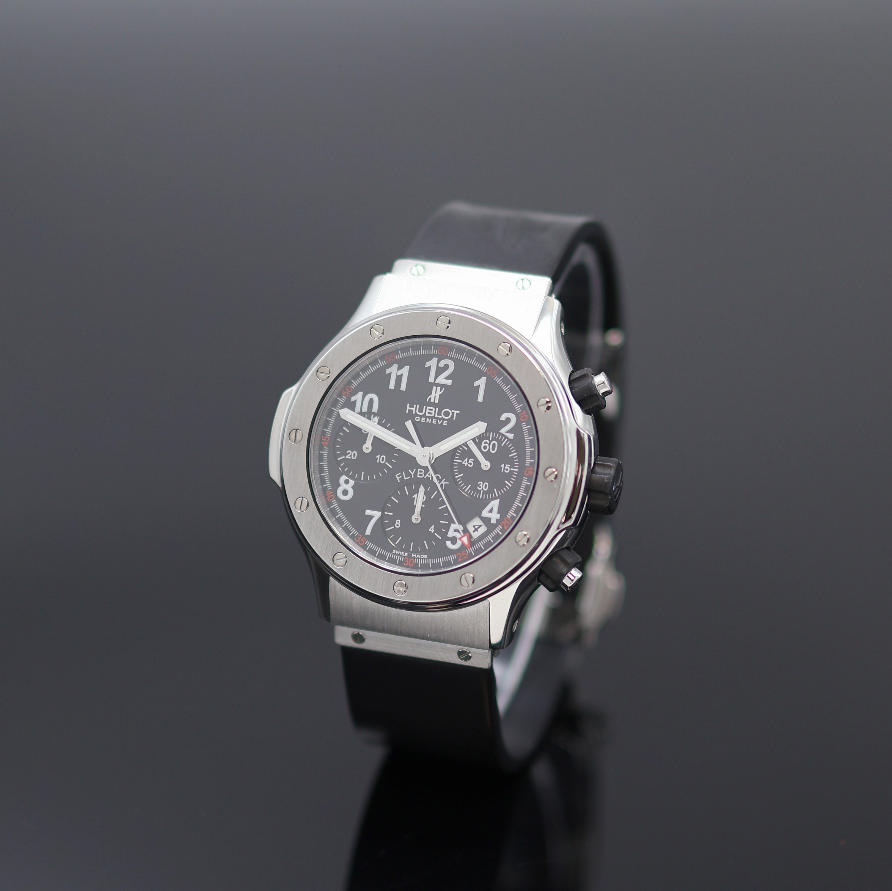 Image 27154048 - HUBLOT Super B Flyback Armbandchronograph Referenz B 1926.1, Automatik, beids. vergl. ...