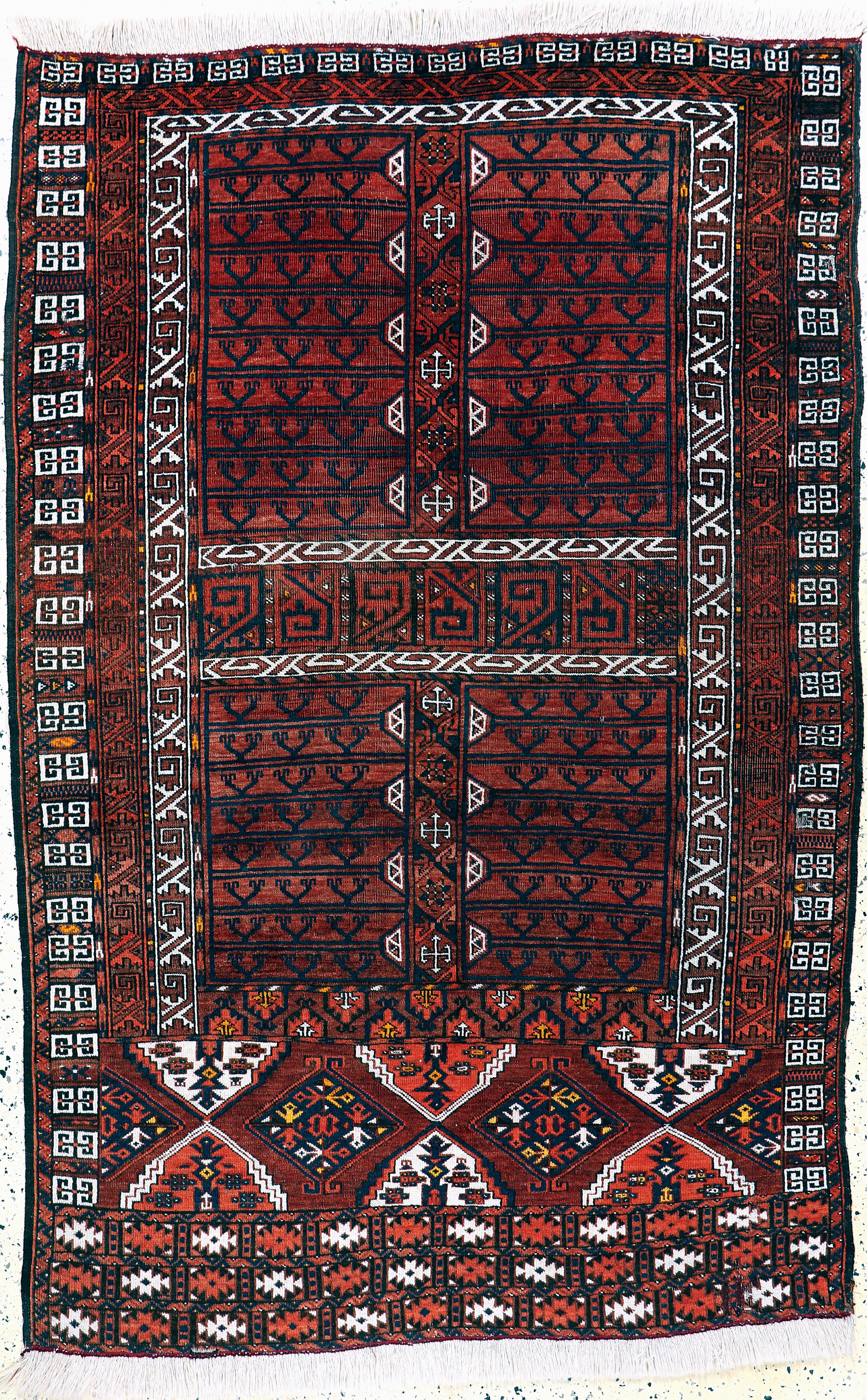 Image 27154052 - Ersari Engsi antik, Turkmenistan, 19-.Jhd, Wolle auf Wolle, ca. 210 x 135 cm, EHZ: 3 ...
