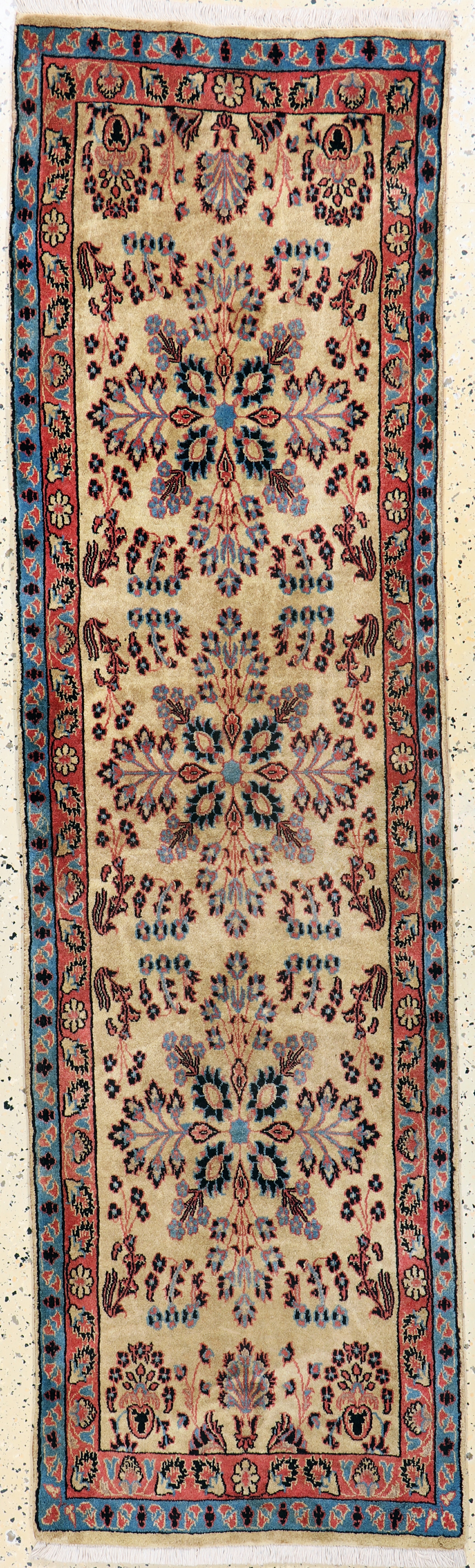 Image 27154065 - Sarogh Kork, Indien, Ende 20.Jhd, Korkwolleauf Baumwolle, ca. 215 x 63 cm, EHZ: 2(antik ...