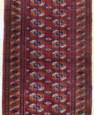 27154036b - Buchara, Rußland, Mitte 20.Jhd, Wolle auf Wolle, ca. 286 x 87 cm, EHZ: 2 Schätzpreis: ...